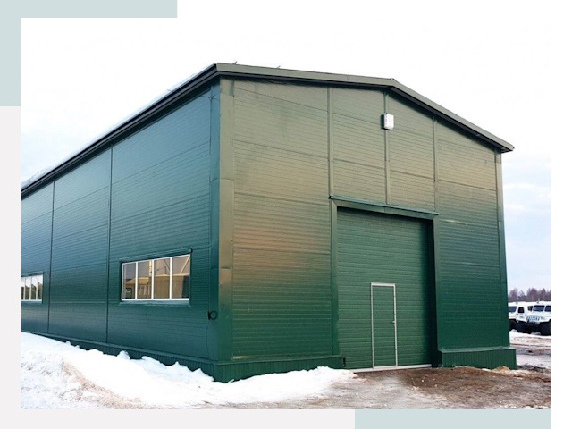 Двускатные ангары в Ногинске