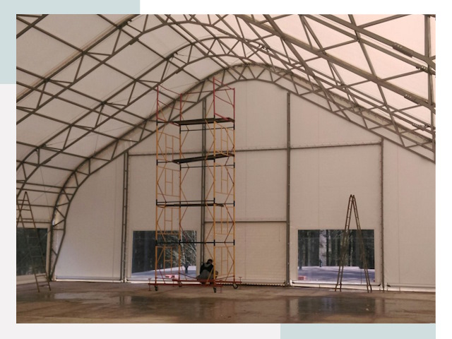 Шатровые ангары в Ногинске